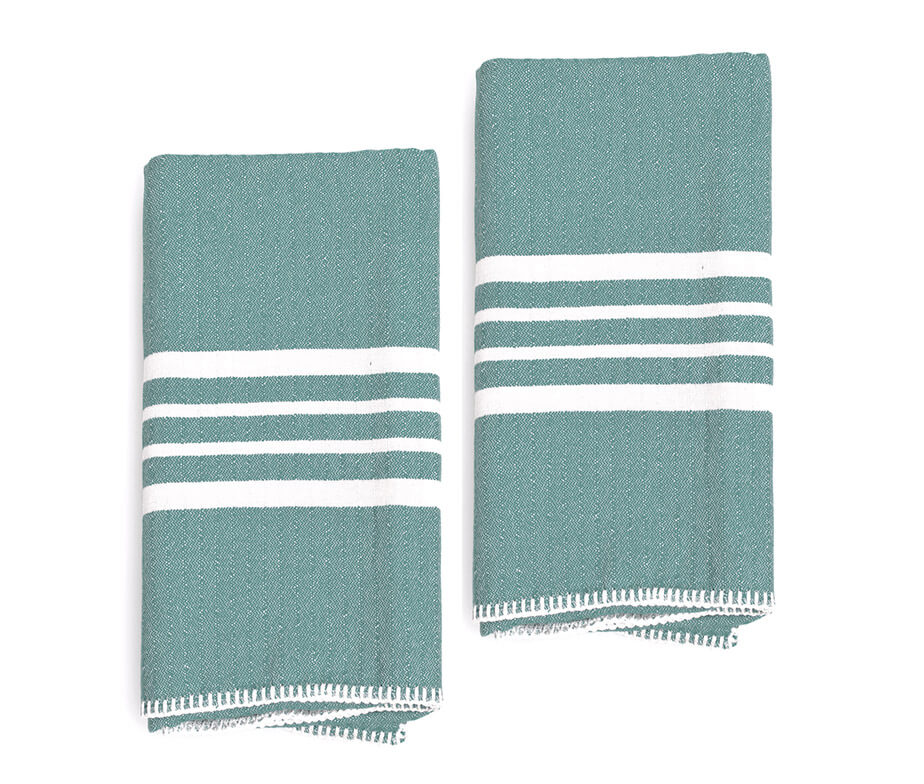 Teal Fingertip Stay-Put Farmhouse Towel