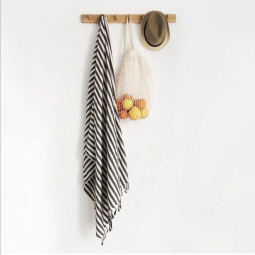Long Striped Turkish Towel with Fringe - Turkish Towels for Beach and ...